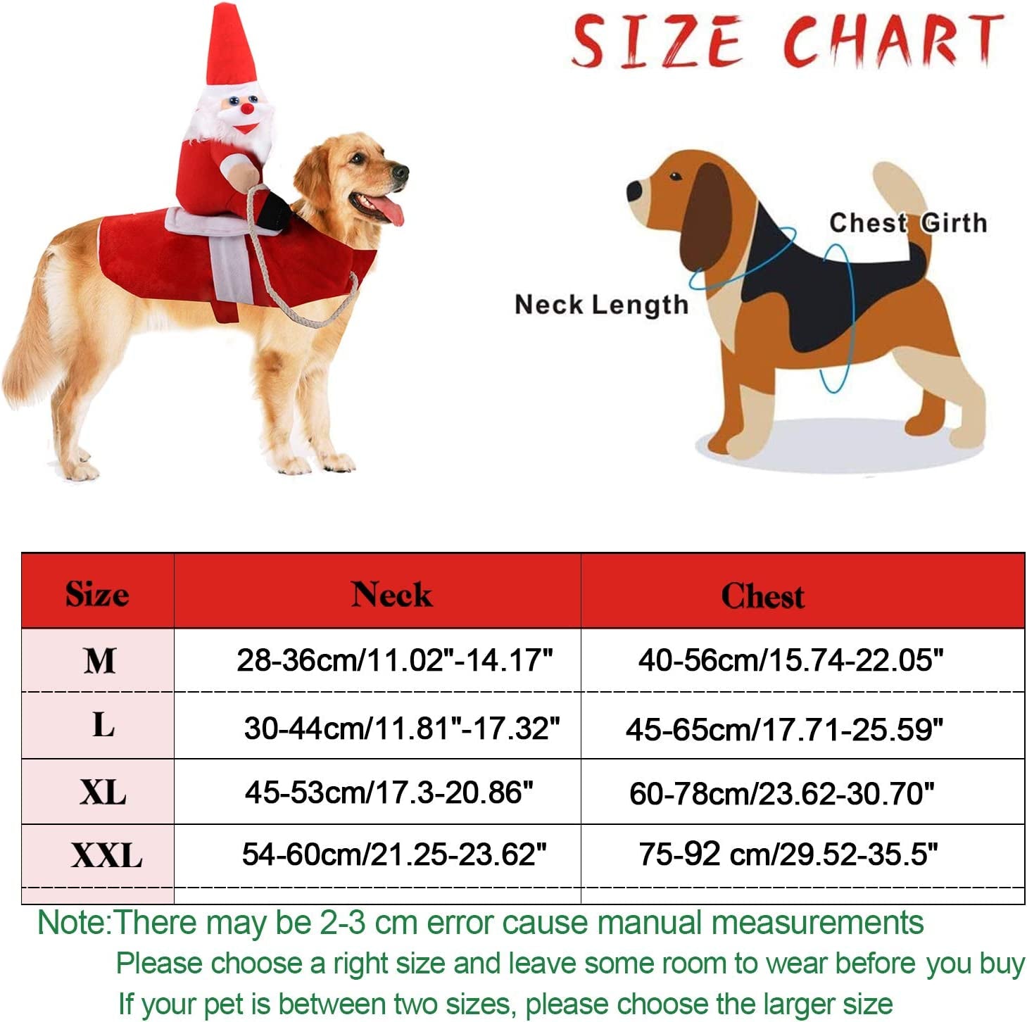 Festive Christmas Dog Santa Costume - Fun & Comfy Pet Outfit for All Breeds, Adjustable & Easy to Clean
