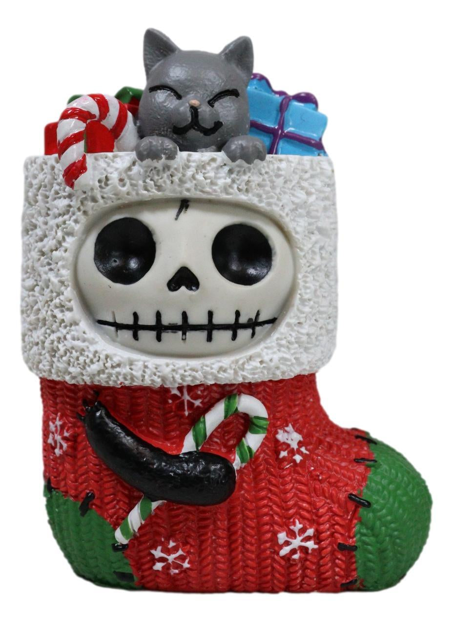 Christmas Furry Bones Mr Mrs Santa Claus Tree Ornament and Stocking Figurines