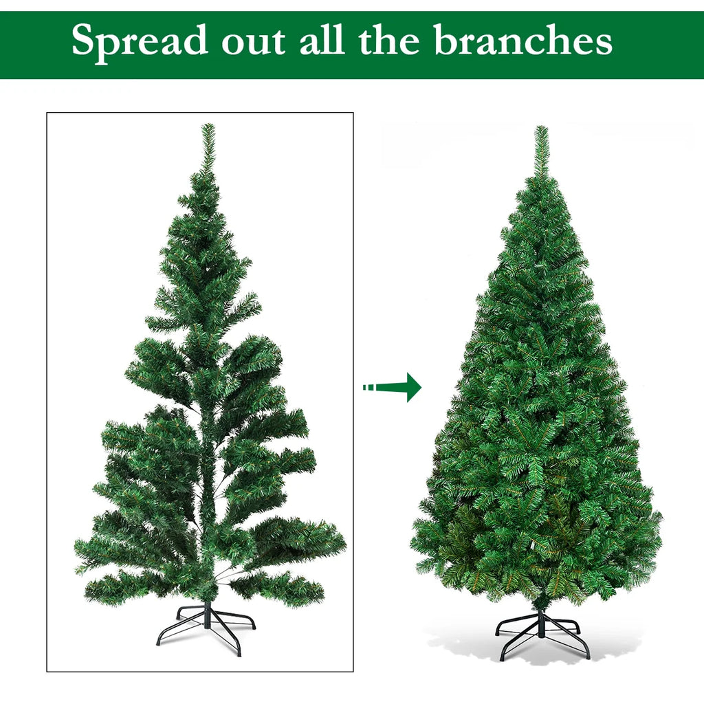 CM19722 6Ft Artificial PVC Chrismas Tree W/ Stand, Indoor/Outdoor