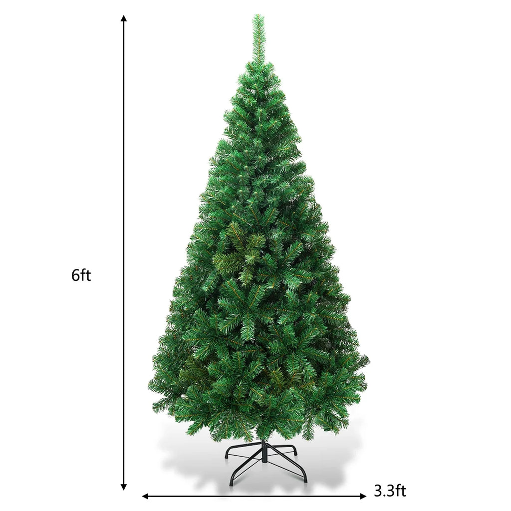 CM19722 6Ft Artificial PVC Chrismas Tree W/ Stand, Indoor/Outdoor
