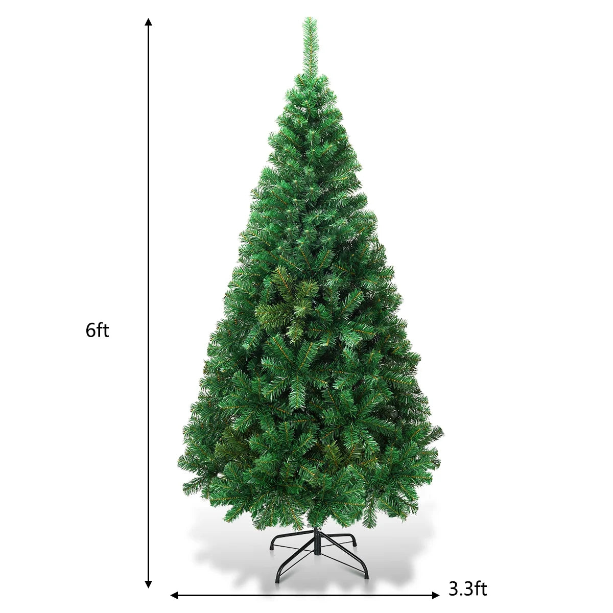 CM19722 6Ft Artificial PVC Chrismas Tree W/ Stand, Indoor/Outdoor