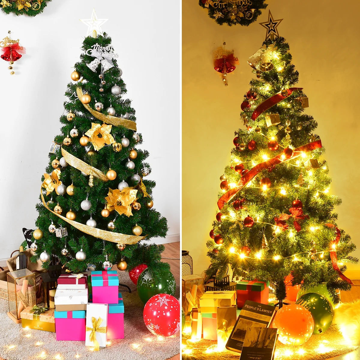 CM19722 6Ft Artificial PVC Chrismas Tree W/ Stand, Indoor/Outdoor