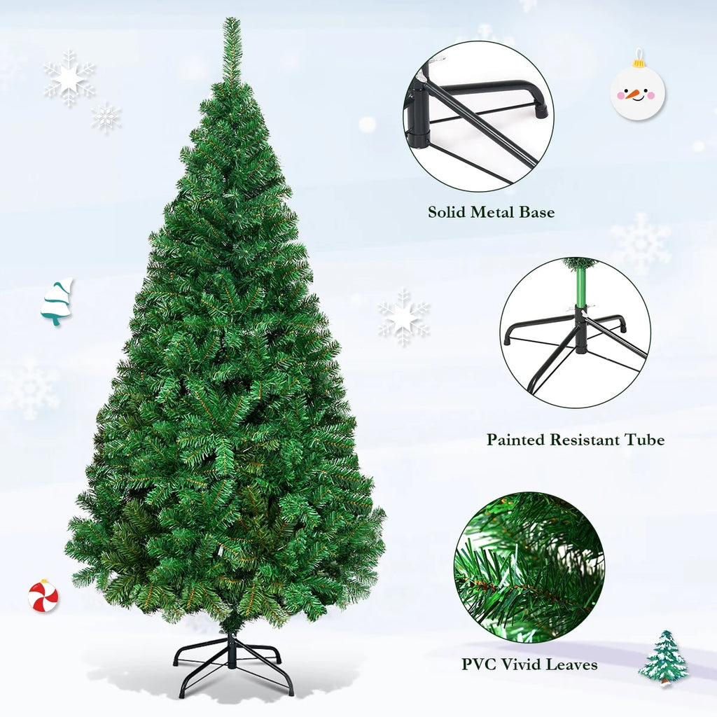 CM19722 6Ft Artificial PVC Chrismas Tree W/ Stand, Indoor/Outdoor