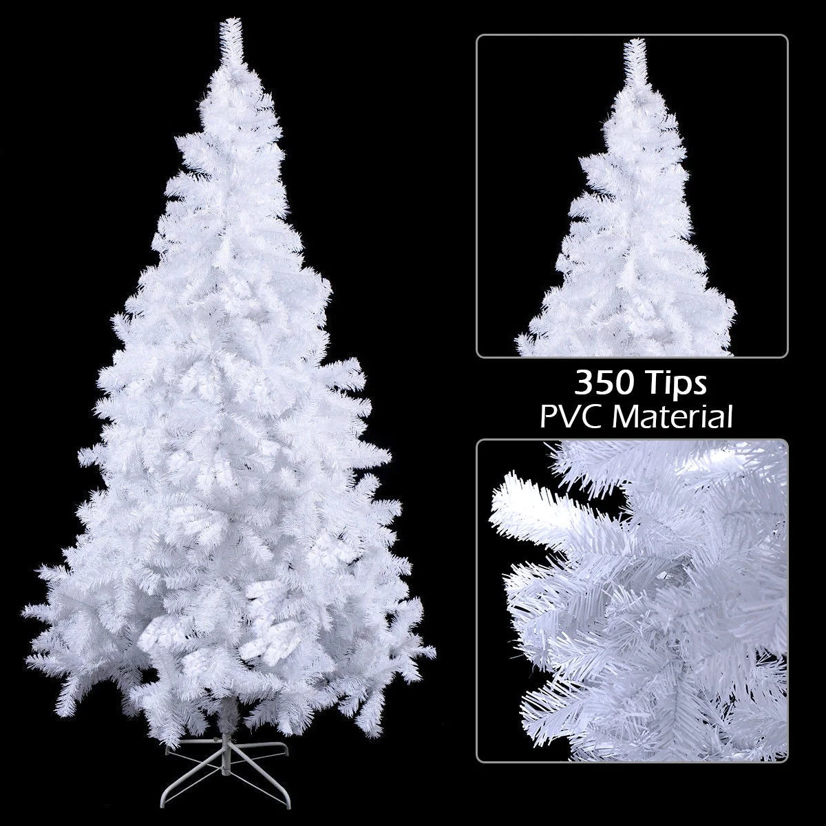 5Ft/6Ft/7Ft/8Ft Artificial PVC Chrismas Tree W/Stand Holiday Season Indoor Outdoor Green