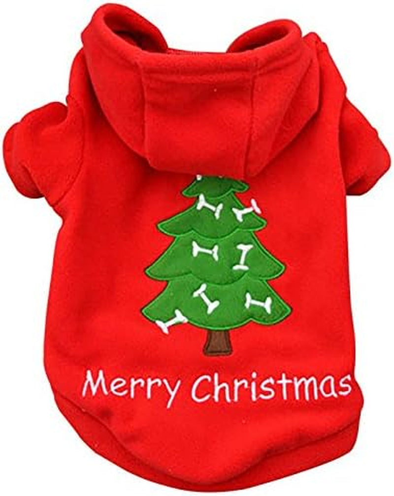 Puppy Ugly Christmas Sweater Clothes Hoodie for Dogs Teacup Pet Costume Clothing Girl Boy Chihuahua Yorkie Winter L