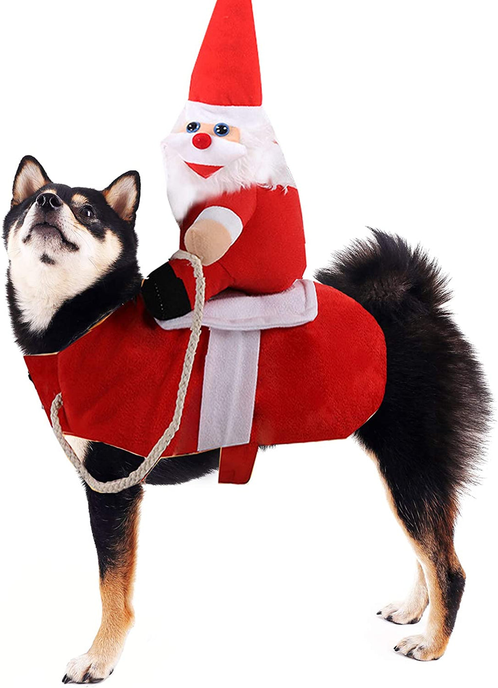 Festive Christmas Dog Santa Costume - Fun & Comfy Pet Outfit for All Breeds, Adjustable & Easy to Clean