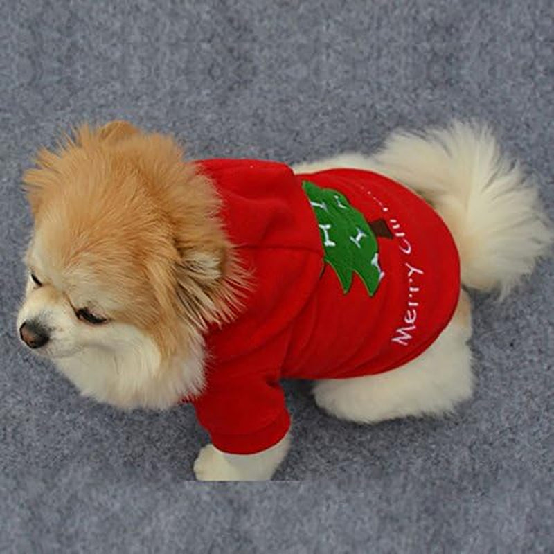 Puppy Ugly Christmas Sweater Clothes Hoodie for Dogs Teacup Pet Costume Clothing Girl Boy Chihuahua Yorkie Winter L