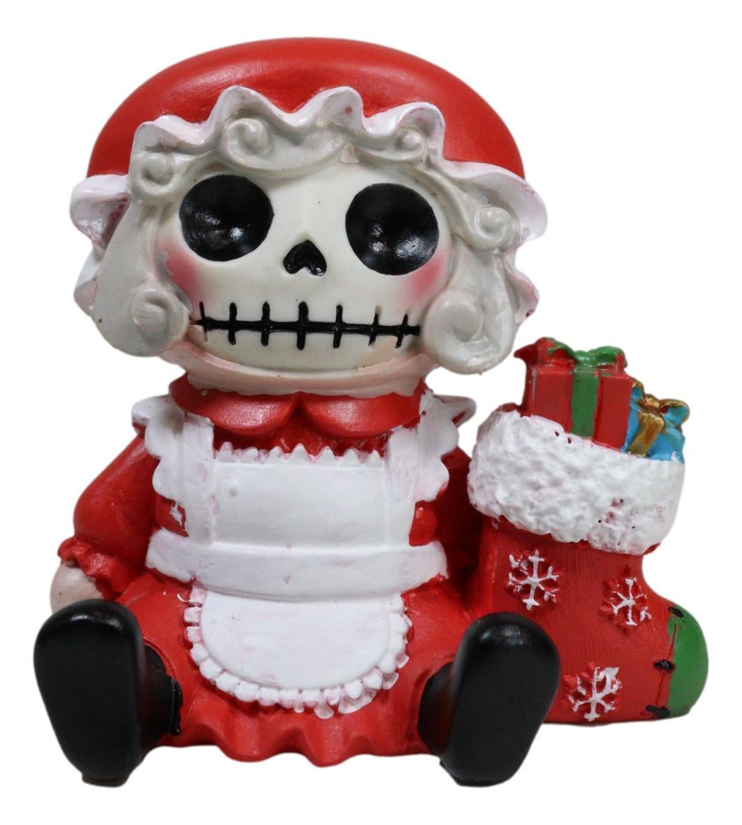 Christmas Furry Bones Mr Mrs Santa Claus Tree Ornament and Stocking Figurines
